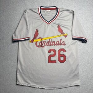 St. Louis Cardinals Baseball Jersey Mens XL Gray Excellent Geronimo Pena 26